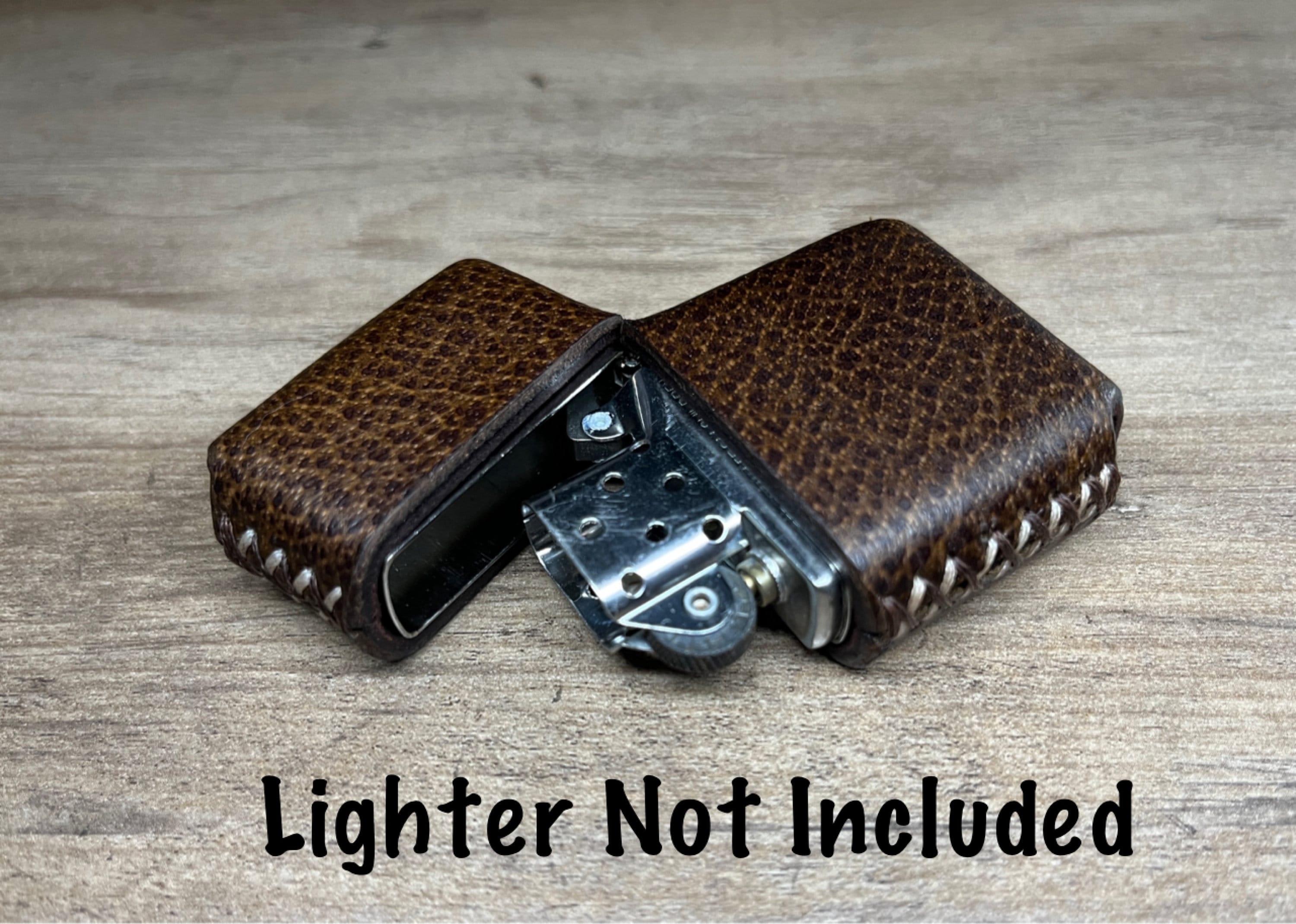 Genuine Leather Case for Zippo Lighter Standard Size - Made in USA