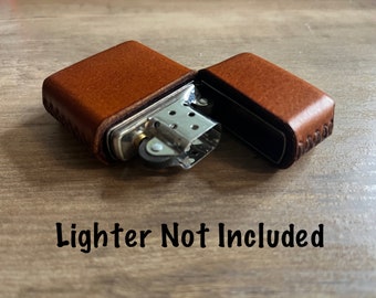 Genuine Leather Case for Zippo Lighter Standard Size (Made in USA)