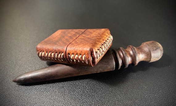 Genuine Leather Case for Zippo Lighter Standard Size - Made in USA