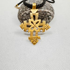 Handmade Ethiopian Orthodox Cross Pendant: Ethnic Christian Jewelry