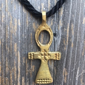 Handmade Ethiopian Orthodox Cross Pendant: Ethnic Christian Jewelry