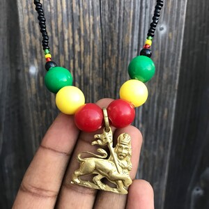 Rasta Necklace /lion of Judah/ - Jamaica Fashion - African Handmade Jewelry