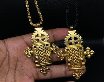 Handmade Ethiopian Orthodox Cross Pendant: Ethnic Christian Jewelry