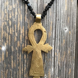 Handmade Ethiopian Orthodox Cross Pendant: Ethnic Christian Jewelry