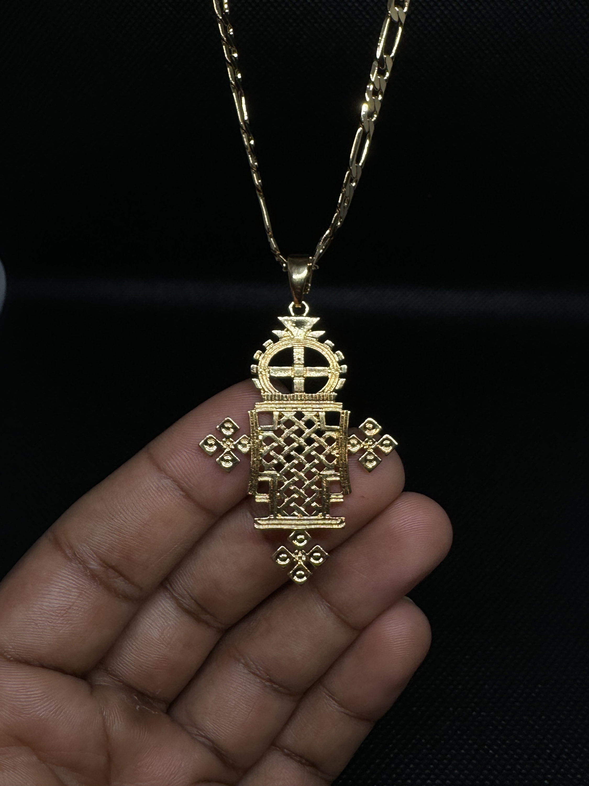 Handmade Ethiopian Orthodox Cross Pendant: Ethnic Christian Jewelry