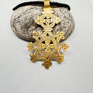 Handmade Ethiopian Orthodox Cross Pendant: Ethnic Christian Jewelry