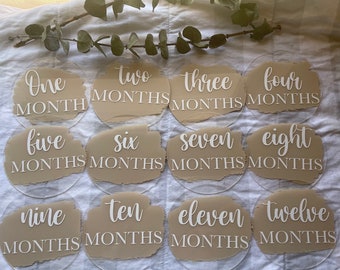 Acrylic Baby Milestone Disc|Milestone Discs|Baby Shower Gift|First Year Milestones|Acrylic Milestones|Acrylic Baby Milestones Discs
