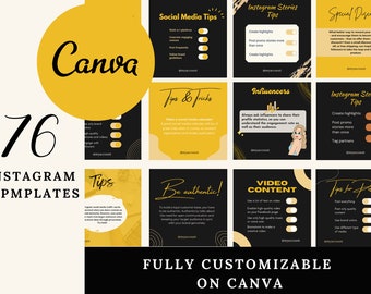 Instagram templates for Virtual Assistants | Social Media | Social Media Managers | Canva DIY | Customizable | Social Media Tips