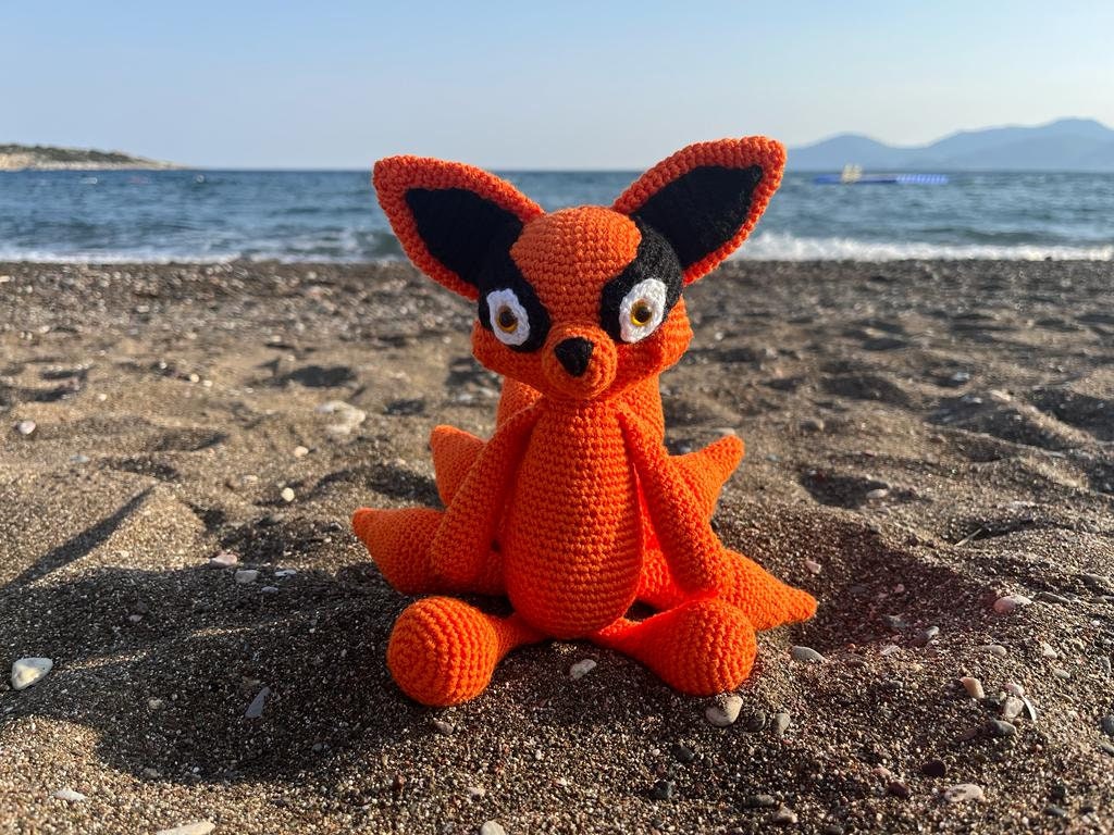 Naruto Amigurumi kurama zorro de nueve colas crochet