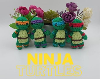 Amigurumi Toy, Amigurumi Plushie, Amigurumi Figure, Stuffed Animal, Amigurumi Turtle, Crochet Turtle, Ninja Plushie, Ninja Toy, Turtle Toy