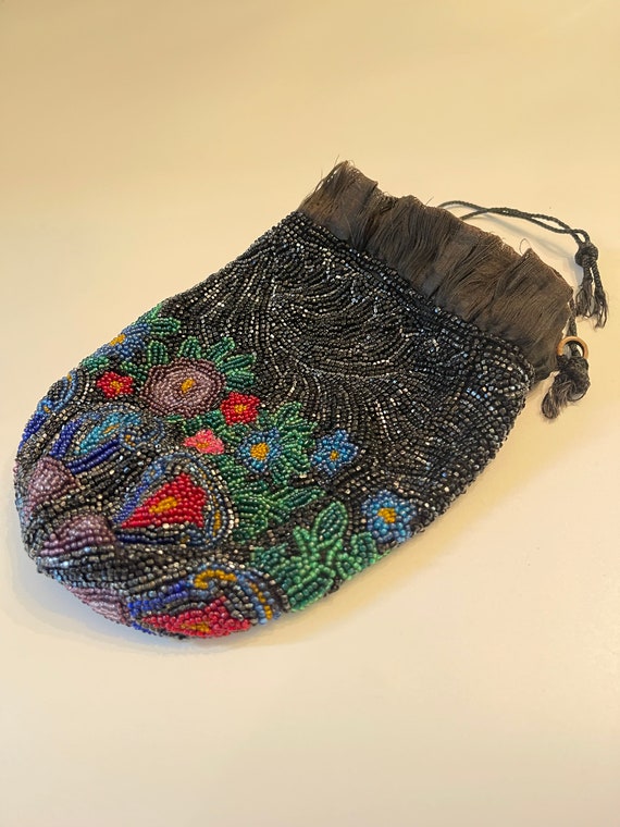 Vintage Beaded Evening Purse ca 1920s - image 3