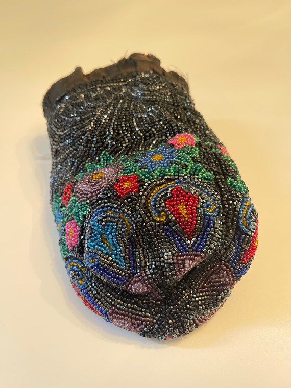 Vintage Beaded Evening Purse ca 1920s - image 2