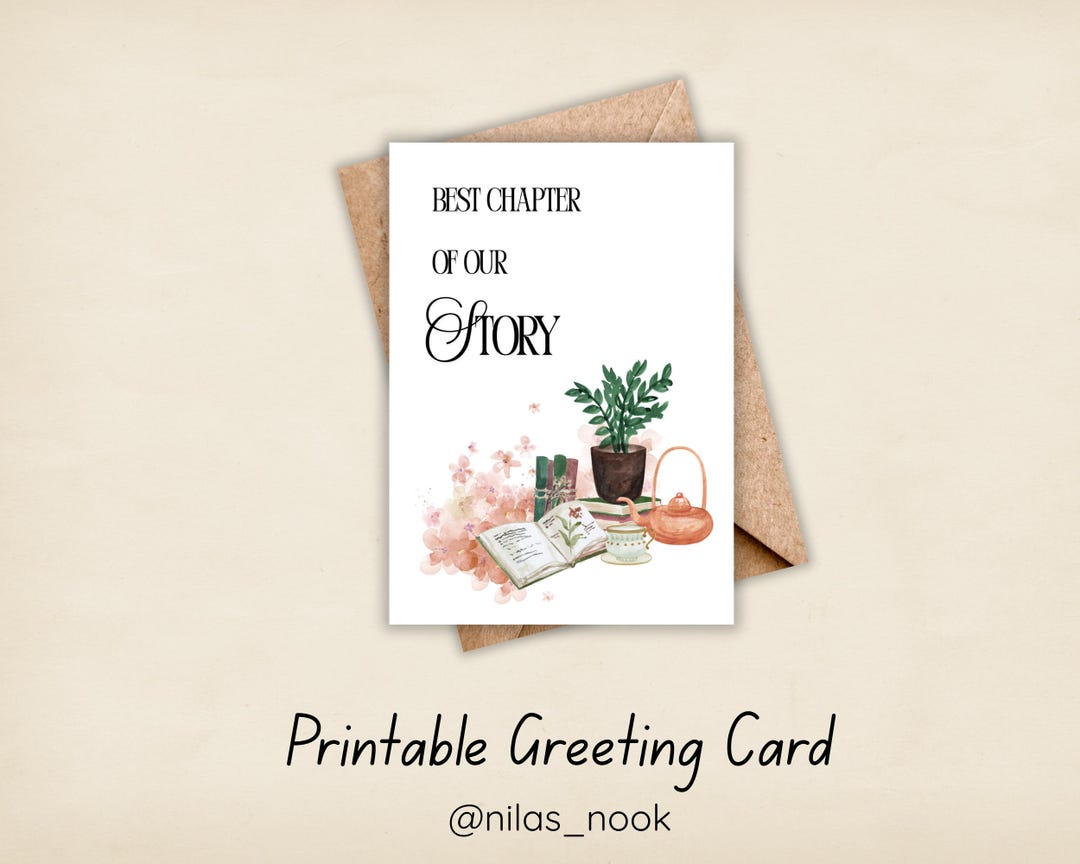 Chapter Card, Valentine's Day, Engagement, Anniversary (digital ...