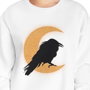 Gothic Raven Unisex Sweatshirt inspired by The Raven poem by Edgar Allen Poe