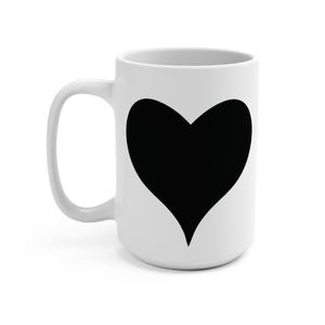 Big Fat Heart Coffee Mug, Choice of Red, Pink, or Black, 11 or 15oz, A Must-Have for Your Coffee Ritual image 6