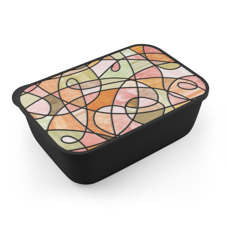 Stained Glass Bento Box, Eco-friendly PLA Lunch Box With Utensils ...