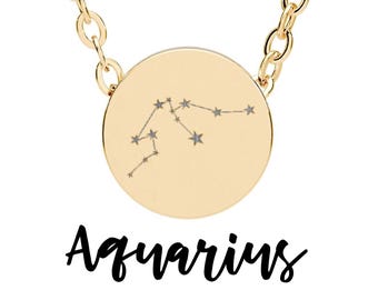 Stjärnteckenshalsband, Graverad Minicirkel, Astrologismycken