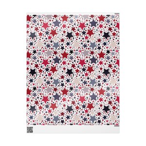 Americana Stars Wrapping Paper, Patriotic Gift Wrap, Folksy Red White & Blue, Holiday or Everyday Wrap, 3 Sizes, 2 Finishes image 6