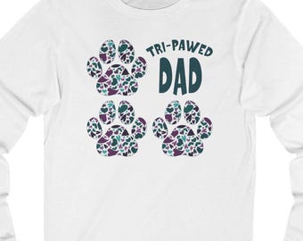 Trebent pappa-tröja, hund- eller kattpappa-tröja, stativ för husdjurspappa, trebent pälsbabypappa, räddningshund/kattpappa-present