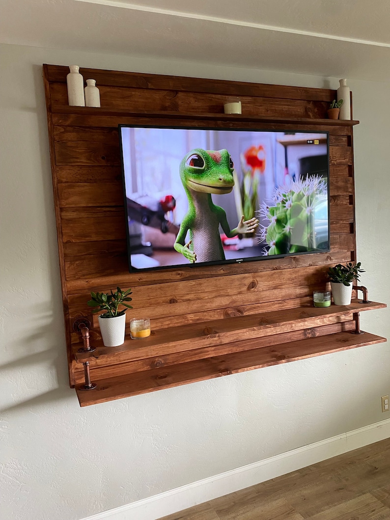 Floating Entertainment Center How To Etsy