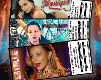 Individuelles Konzertticket, Jedes Konzertticket-Stub, Benutzerdefiniertes Ereignisticket, individuelles Andenken, Geburtstagsgeschenk, Weihnachtsgeschenk