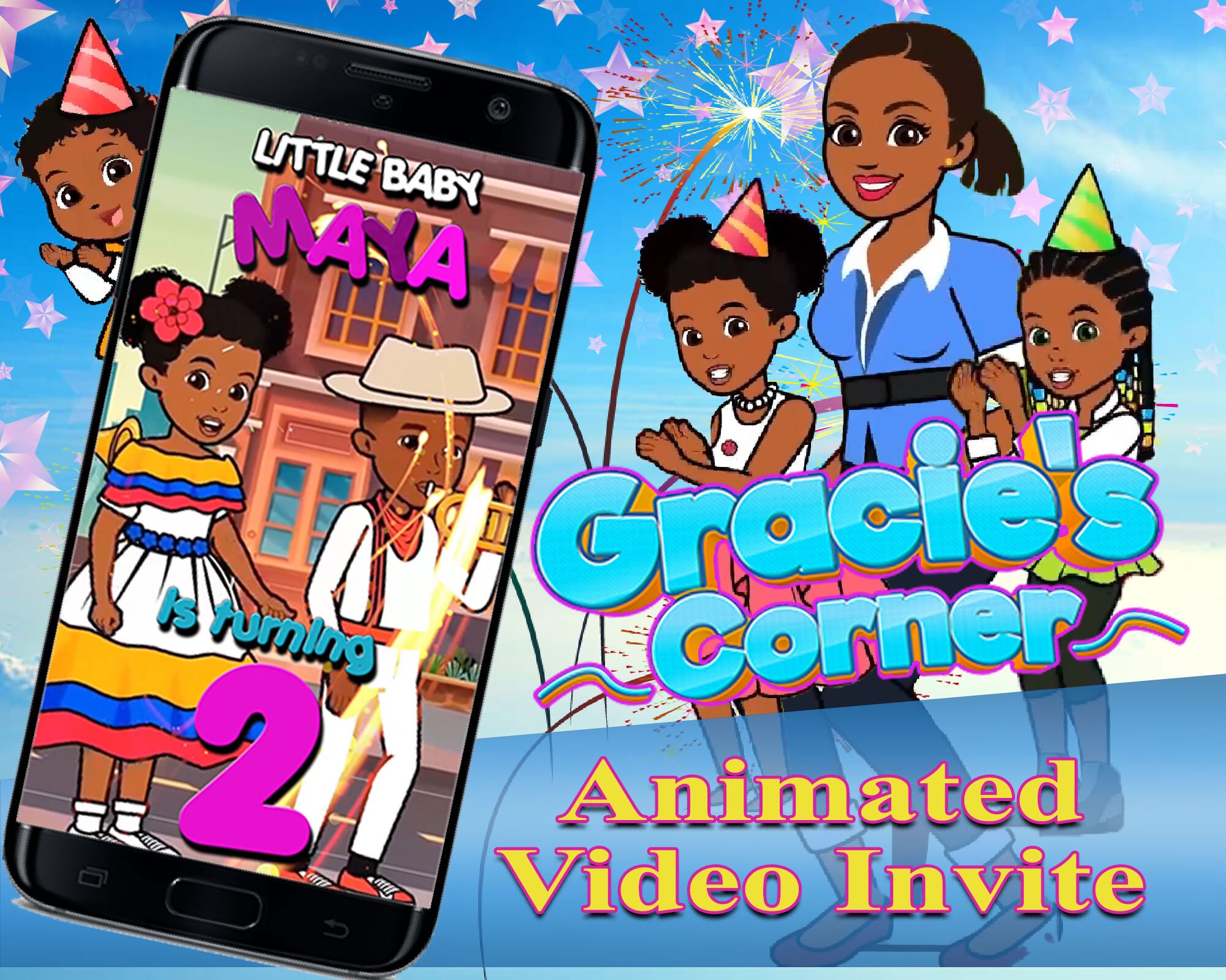 Gracies Corner Birthday Party Video Invitation, Gracie Corners