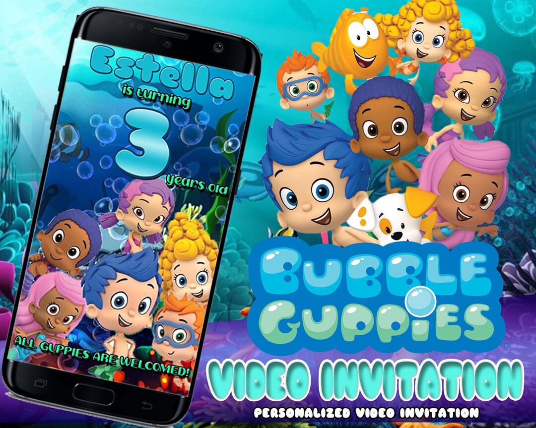 Bubble Guppies Invitation, Bubble Guppies Birthday, Bubble Guppy