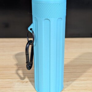 3D Printed Tungsten Holder, Key Ring & Clip Teal PETG