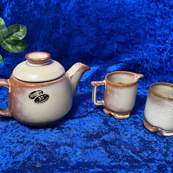 Pottery Teapot Set Etsy
