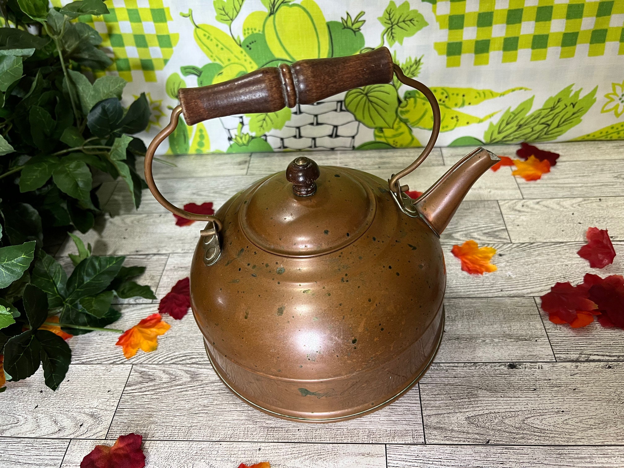 2 1/3 Qt Revere Ware Copper Red Aluminum Whistling Tea Kettle Made in Rome,  NY Vintage Revere Red Kettle More Revere in 19thrifty Shop 