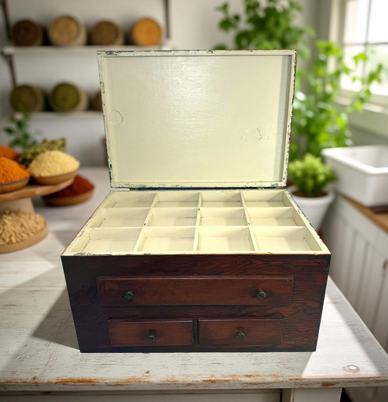 Antique Wood Seed Box Display - Etsy