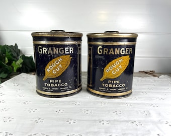 1940s Granger Tobacco Tin, Pipe Tobacco Can - Liggett & Myers Tobacciana