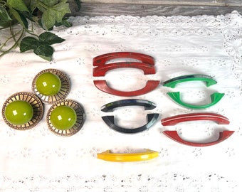 Vintage Retro Furniture Hardware, Cabinet Drawer Handles, Pulls, Knobs, MCM Architectural Salvage Metal Plastic Restoration Hardware