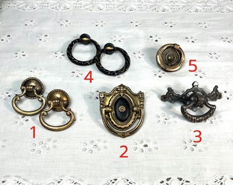 Antique Furniture Hardware: Cabinet Drawer Drop Handles, Pulls