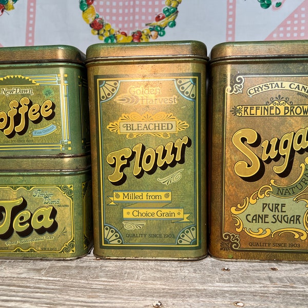 Cheinco Tin Canister Set Etsy