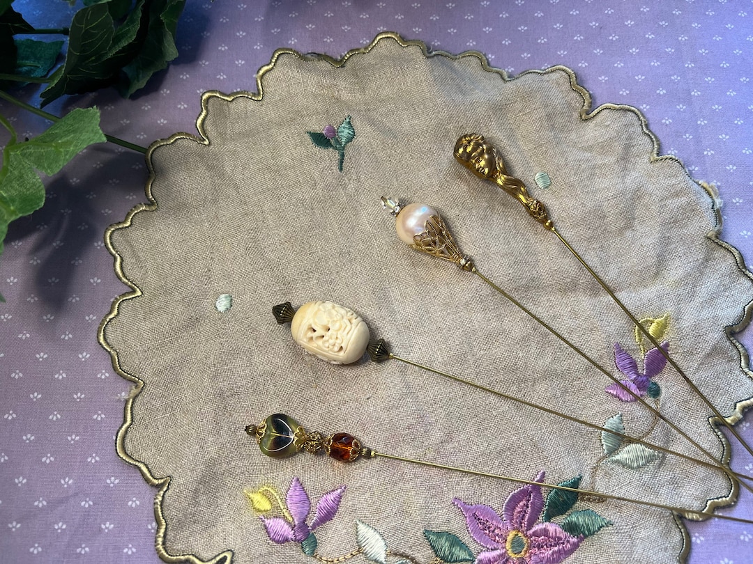 Beautiful and Elegant Antique Hat Pins, Choice of 4 Different Styles