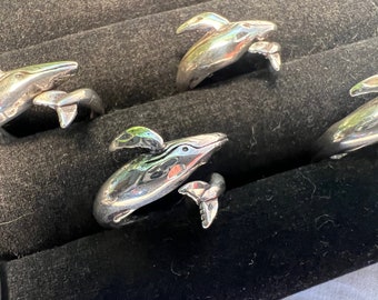 Vintage Whale Sterling Silver Wrap Ring, Schube’s Mfg., NM, Southwest Jewelry, Never Worn NOS Jewelry, Shipping/Insurance Included