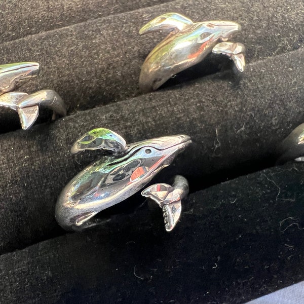 Vintage Whale Sterling Silver Wrap Ring, Schube’s Mfg., NM, Southwest Jewelry, Never Worn NOS Jewelry, Shipping/Insurance Included