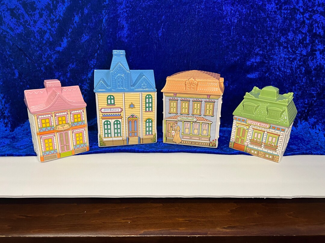 Avon Kitchen Canisters Set of 4 Unused Bakery Etsy