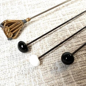 Vintage Hat Pin Collection with Gold and Black Accents Collectible Hatpins for sale | eBay main image 3