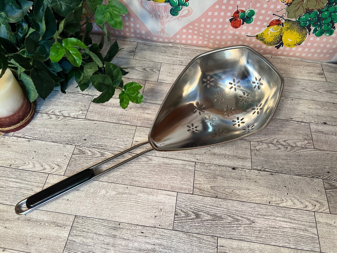 Vintage Very Large Strainer Spoon Restaurant Style or Ice Etsy