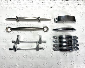 Vintage Silver Tone Cabinet Hardware: Drawer Pulls, Handles, Architectural Salvage