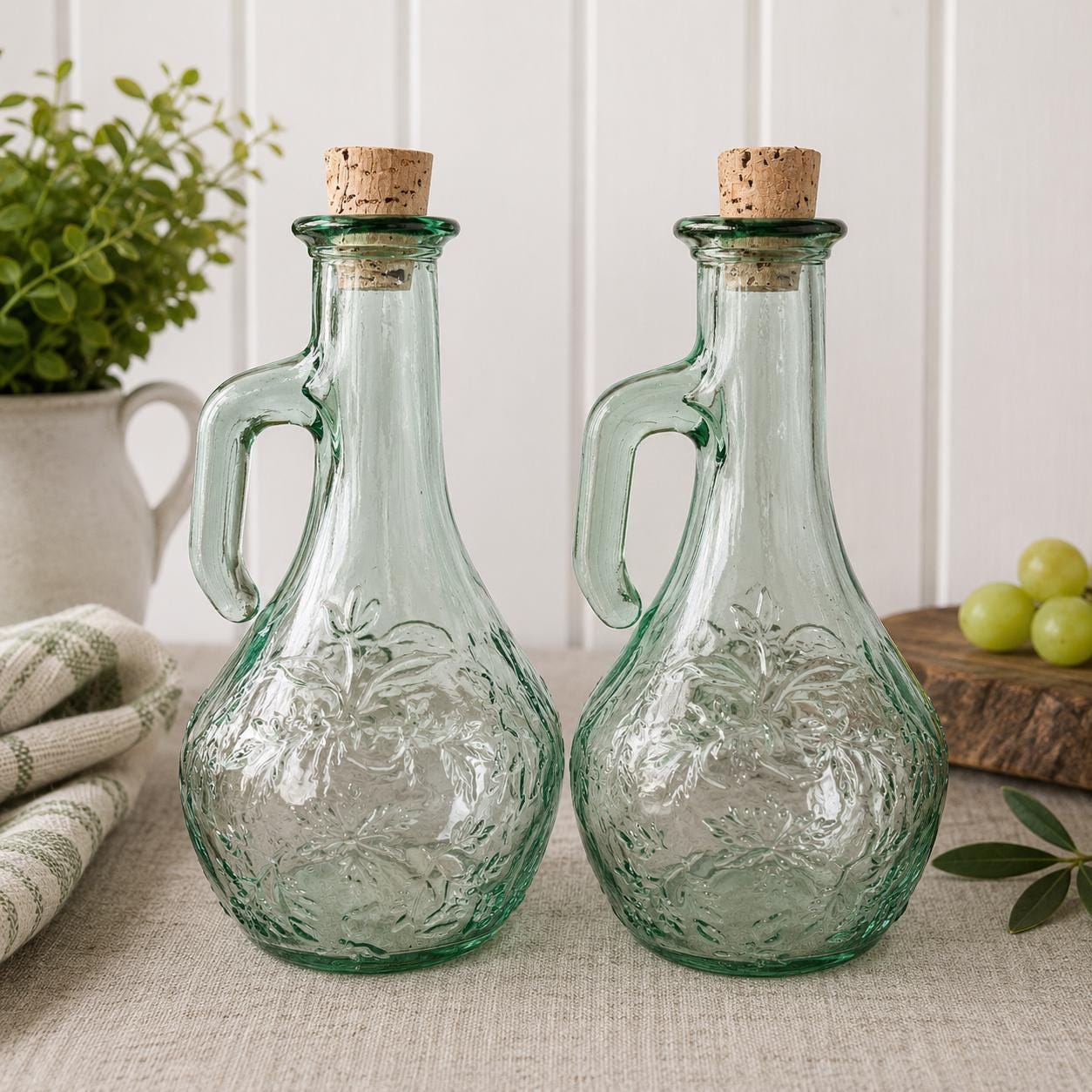 Vintage Vinegar Oil Glass Bottle - Etsy