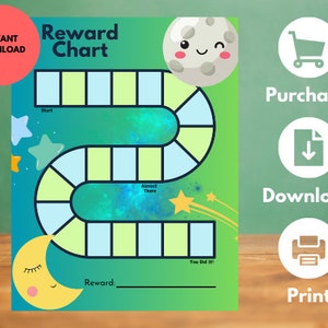 Kids Reward Chart | Printable Behavior Chart | Daily Chore Chart | Kids ...