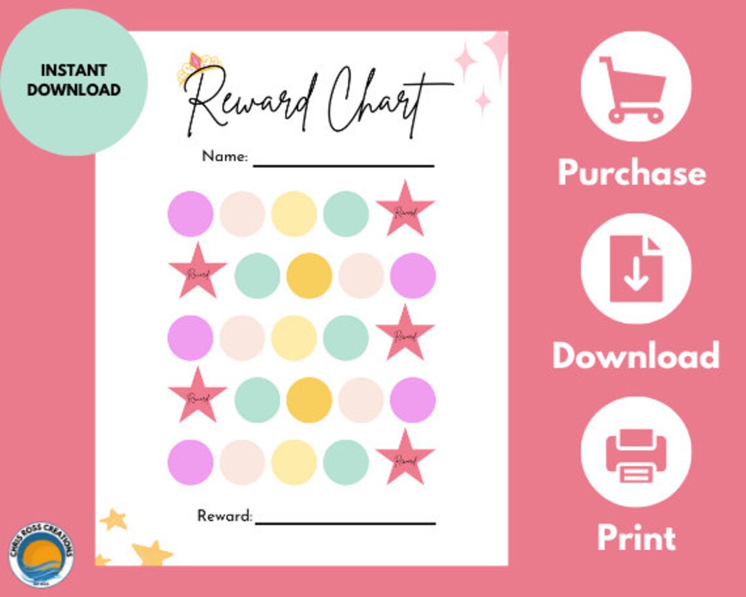 Kids Reward Chart | Printable Behavior Chart | Daily Chore Chart | Kids ...