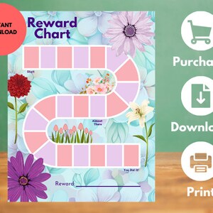 Kids Reward Chart | Printable Behavior Chart | Daily Chore Chart | Kids ...