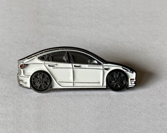 Model 3 "witte" autospeld | Zachte emaille pin | Reversspeld