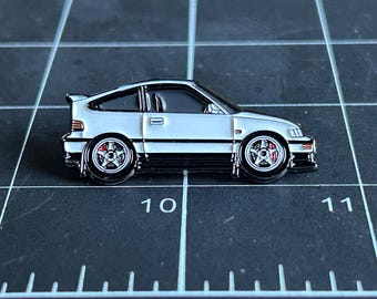 CRX 'witte' autospeld | Zachte emaille pin | Reversspeld