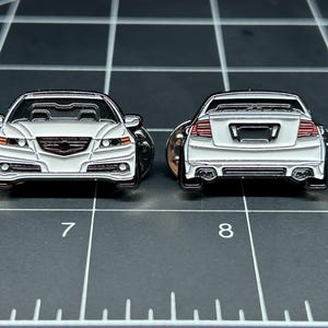 TL Type-S White Diamond Pearl (WDP) Front & Rear End l 1.0"x0.63" Car Pin | Soft Enamel Pin | Lapel Pin