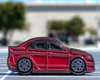 TL Type-S Moroccan Red Pearl (MRP) autospeld 1,5 x 0,66 inch | Zachte emaille pin | Reversspeld